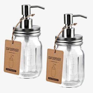 Mason Jar Soap Dispensers, 16oz, 2pk